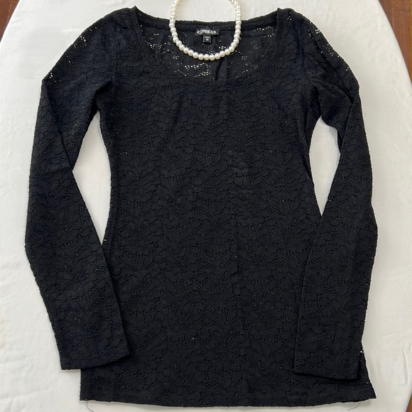 COPY - Express Black Lace Top - Picture 1 of 1